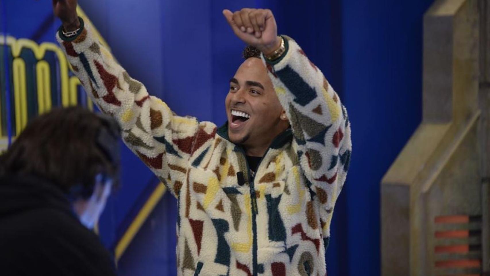 Ozuna, a su entrada en 'El Hormiguero'.