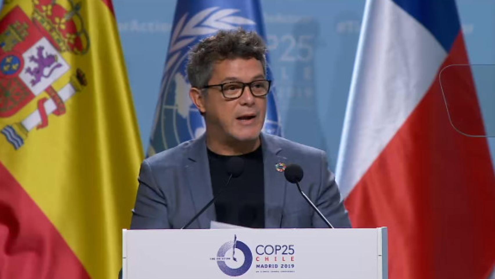 Alejandro Sanz interviene en el plenario de la COP25.