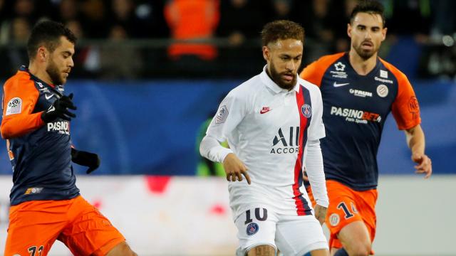 Neymar, contra el Montpellier