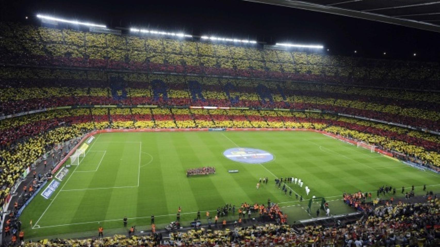 El Camp Nou, durante El Clásico entre Barcelona y Real Madrid