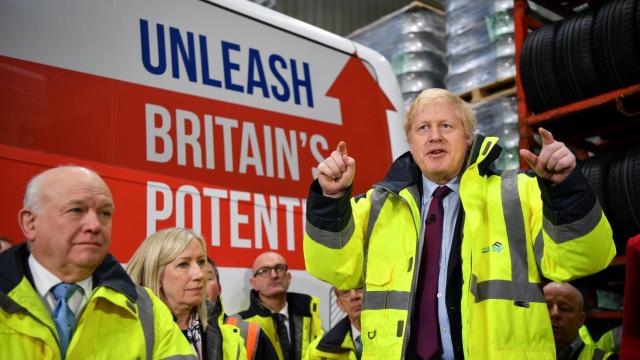 Johnson en un acto de campaña.