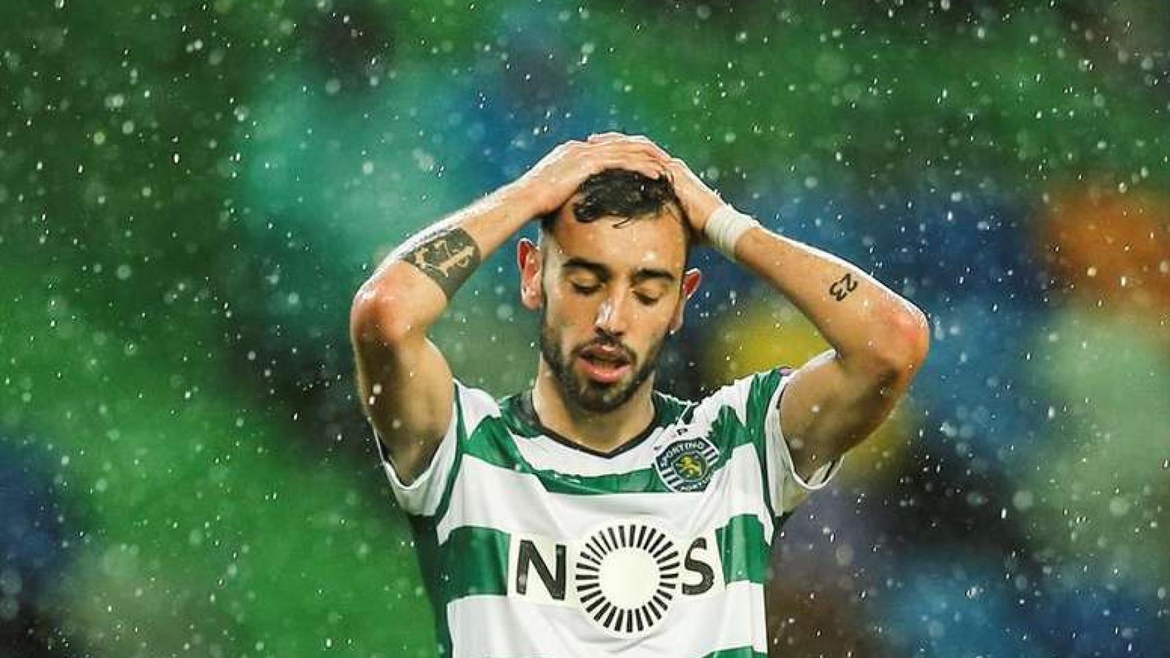 Bruno Fernandes, con la camiseta del Sporting