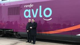 El presidente de Renfe, Isaías Táboas, y el ministro de Fomento en funciones, José Luís Ábalos, presentan Avlo, la nueva marca low cost de Renfe.