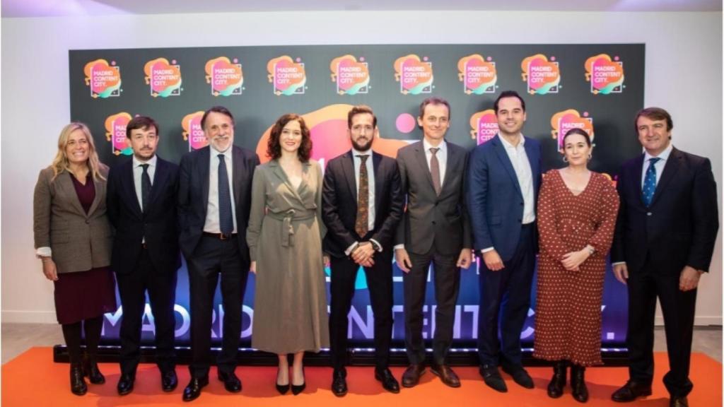 Rocío Albert, Pablo Jimeno, José Creuheras, Isabel Díaz Ayuso, Raúl Berdonés, Pedro Duque, Ignacio Aguado, Marta Rivera de la Cruz y Jesús Moreno.