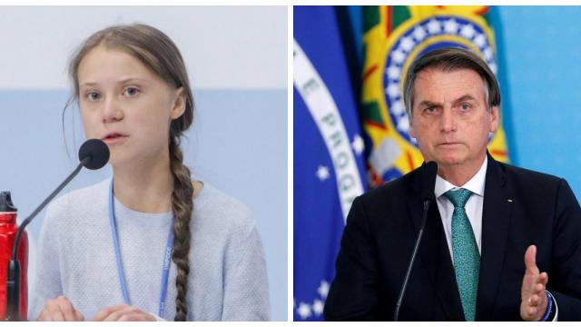 Greta Thunberg y Bolsonaro.