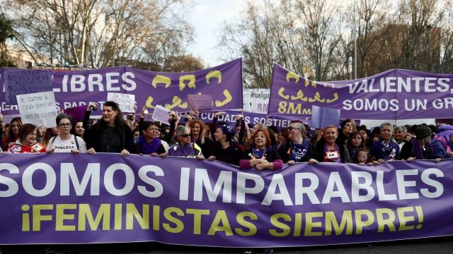 Cabecera de la manifestación del pasado 8M.