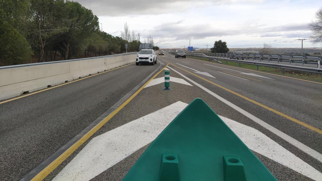 Salida 29 de la A-5, lugar por donde el kamikaze accede a la autovía en sentido contrario.