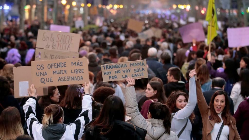 Marcha del 8M en Barcelona.