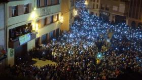 Miles de personas, el 23 de diciembre de 2017, piden respuestas en Andorra (Teruel) por el triple crimen.