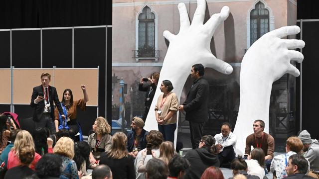 Una de las acciones en la Cumbre del Clima en Madrid.