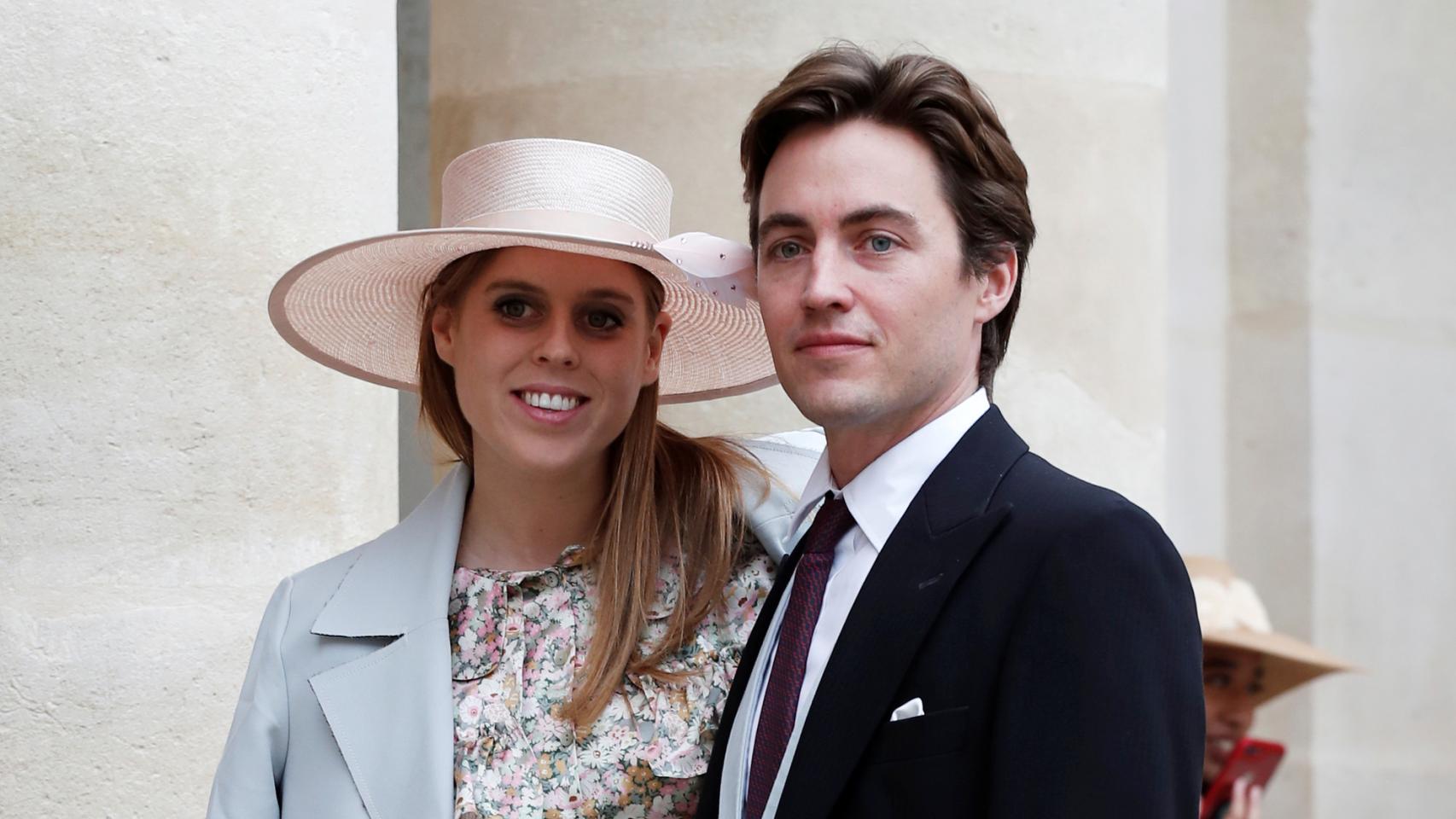 Beatriz de York junto a su futuro marido Edoardo Mapelli Mozzi en imagen de archivo.