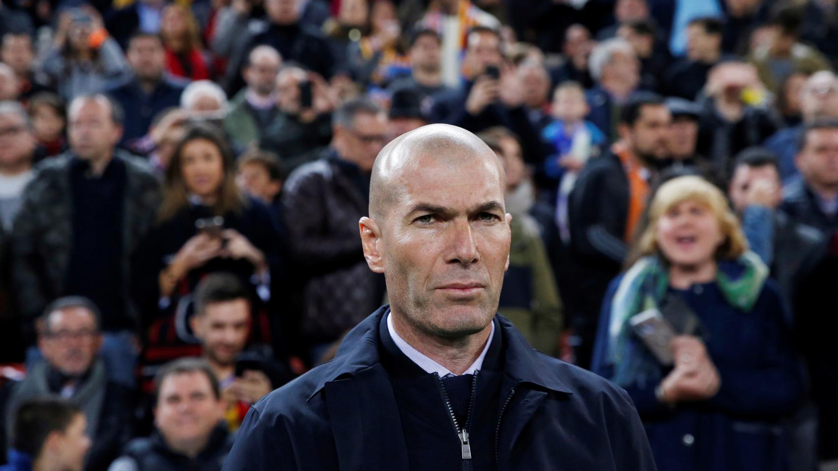 Zinedine Zidane, en Mestalla