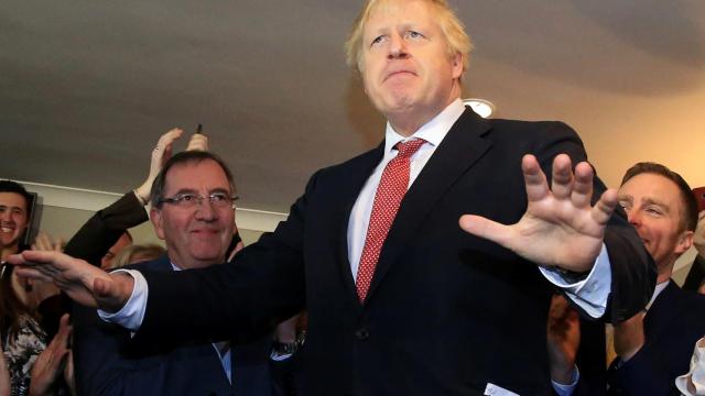 Boris Johnson en un acto del Partido Conservador