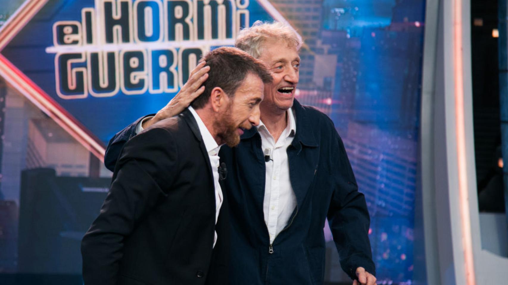 Enrique San Francisco y Pablo Motos, este lunes por la noche en 'El Hormiguero'.