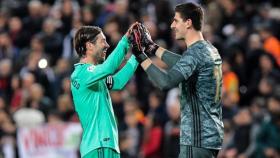 Sergio Ramos y Thibaut Courtois