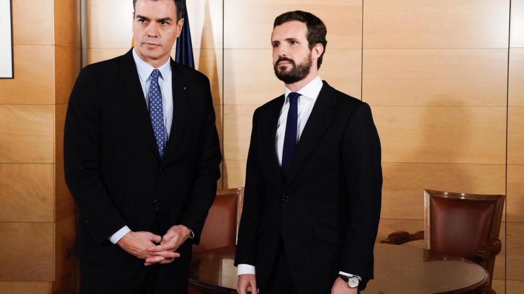 Sánchez y Casado en el Congreso.