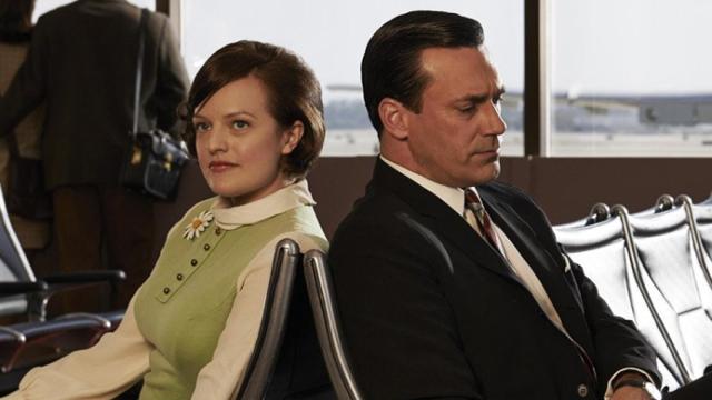 Elisabeth Moss y Jon Hamm en 'Mad Men'