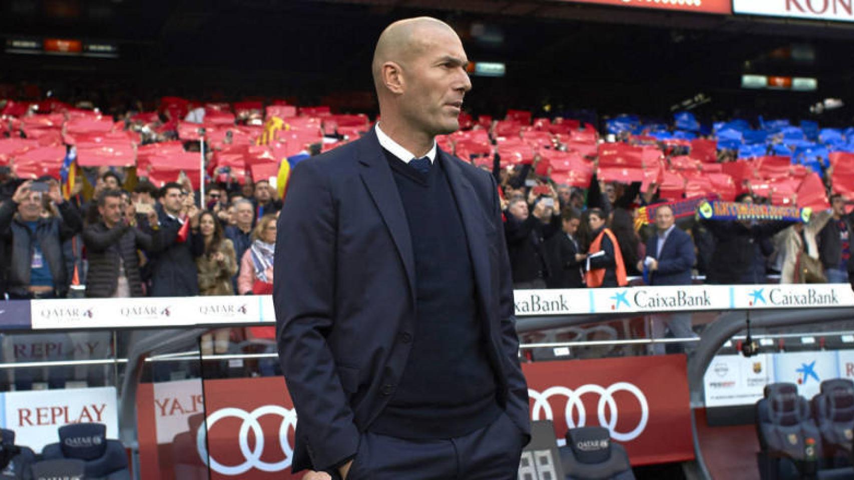 Zidane, en el Camp Nou