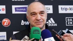 Pablo Laso, ante los medios de comunicación