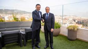 Bartomeu y Florentino Pérez, en la comida de directivas