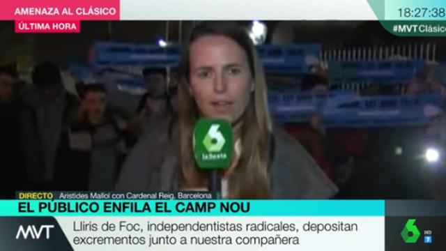 Mireia Germán, en un momento de la conexión (laSexta)