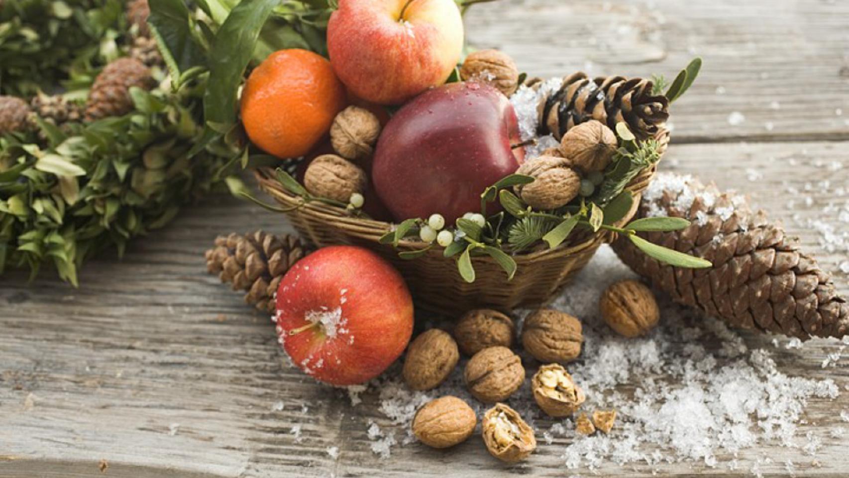 Nueces, alimento de temporada en invierno.