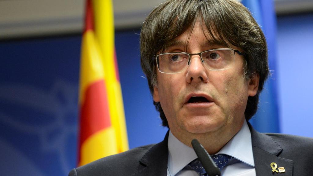 Carles Puigdemont, durante su rueda de prensa este jueves en Bruselas