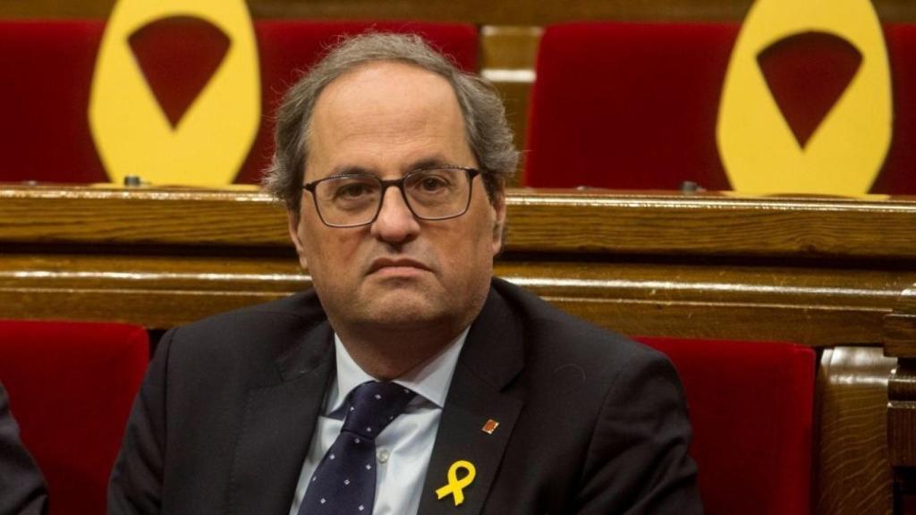 Quim Torra, en el Parlamento catalán, en una imagen de archivo./