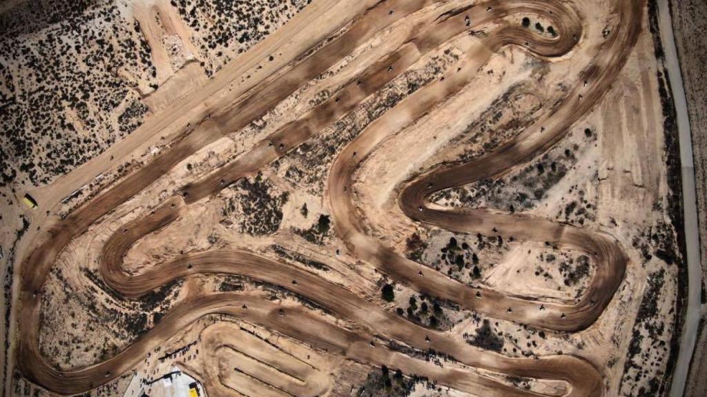 Vista aérea del circuito de motocross de Totana donde falleció este jueves Tommy M.