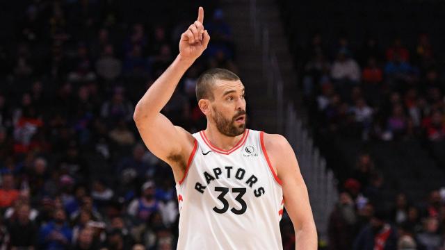 Marc Gasol, en un partido de los Toronto Raptors