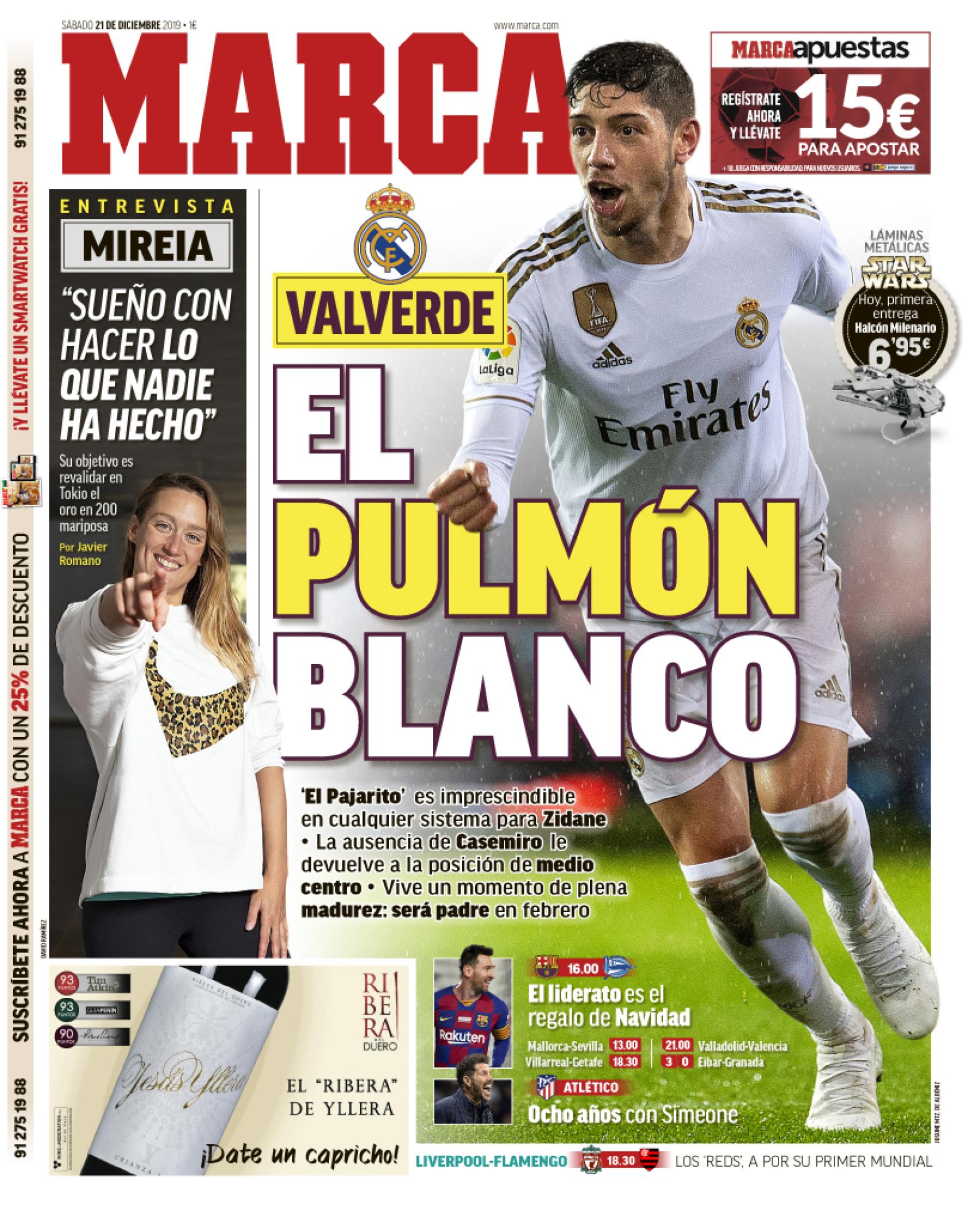 Portada MARCA (21/12/2019)