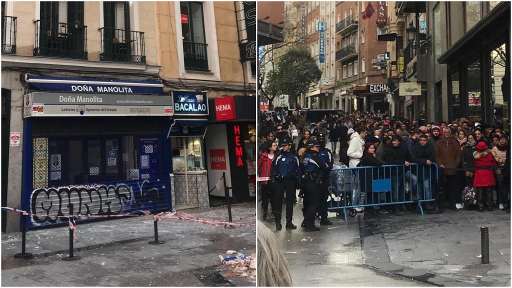 Doña Manolita, cerrada por la caída de una cornisa.