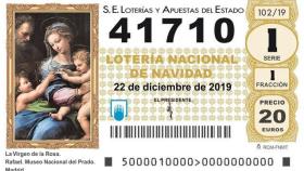 Número premiado en el sorteo de la Lotería de Navidad