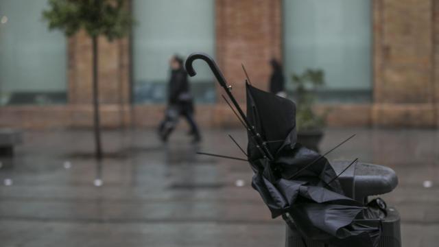 El temporal causa estragos en Madrid.