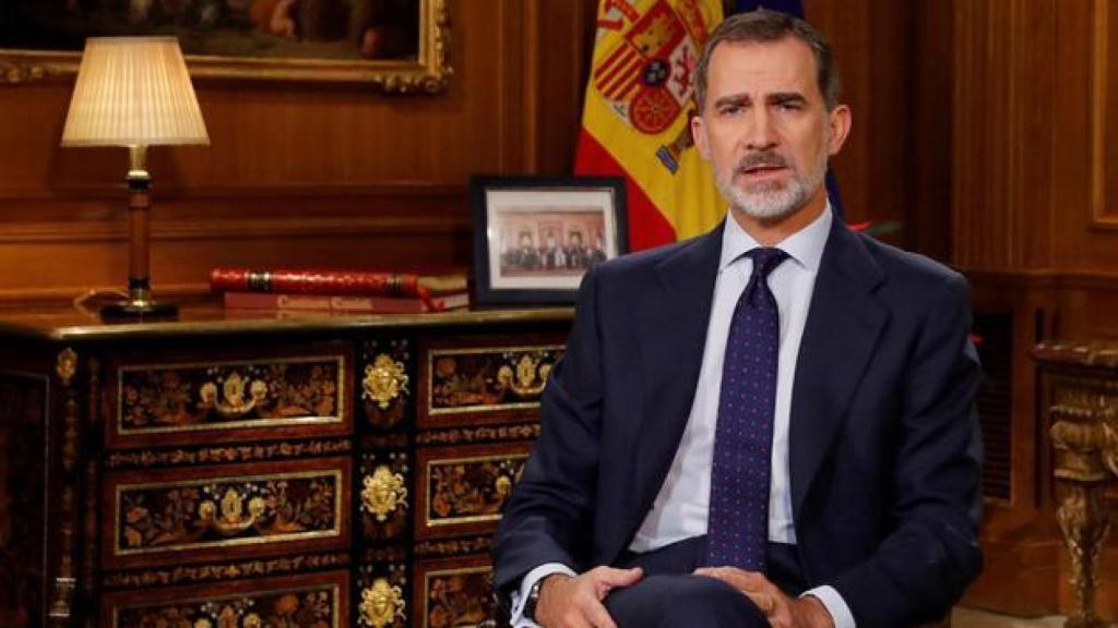 Felipe Vi durante en discurso de Navidad de este año.