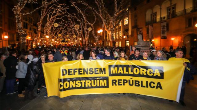 Manifestación independentista en Palma con motivo de la 'Diada' de Mallorca, el año pasado..