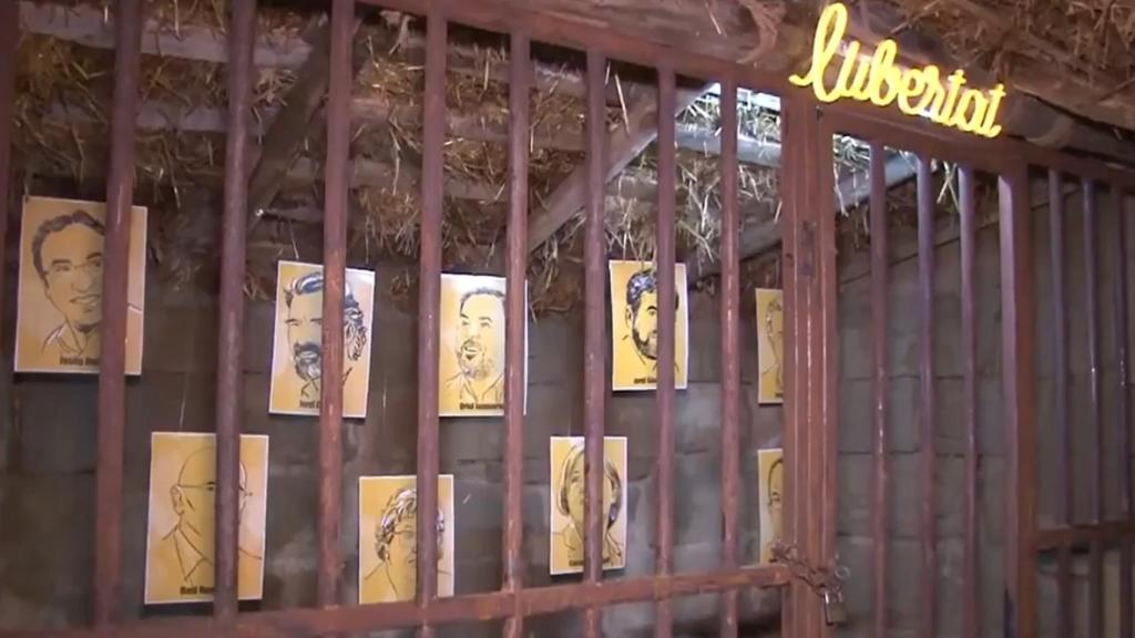 Zona del belén viviente que homenajea a los políticos presos