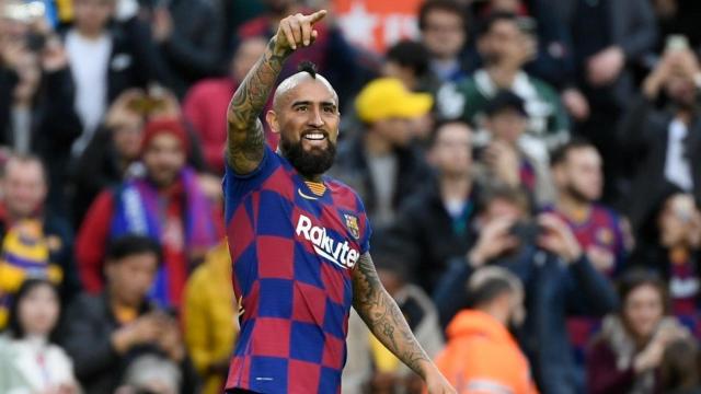 Arturo Vidal, durante la temporada 2019/2020 con el Barcelona