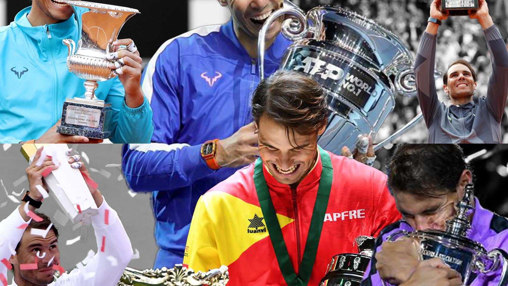 Rafa Nadal, con sus títulos de esta temporada