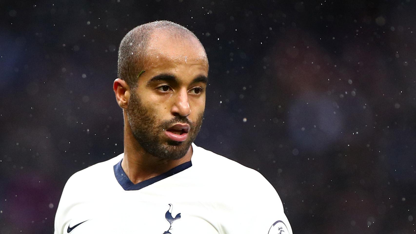 Lucas Moura, durante un partido con el Tottenham