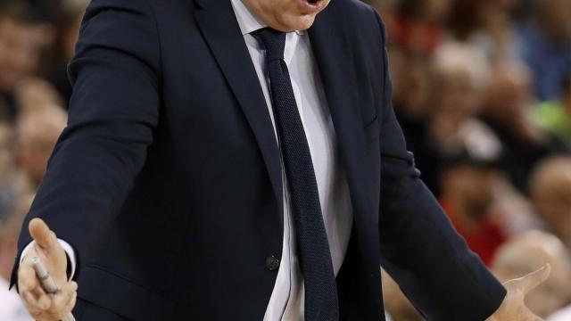 Pablo Laso, en el Palau Blaugrana