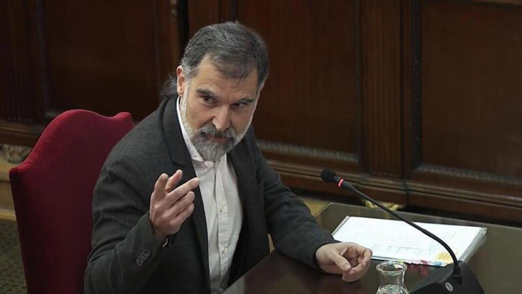 Jordi Cuixart durante el juicio del 'procés'.