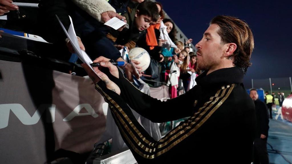 Sergio Ramos, en Valdebebas