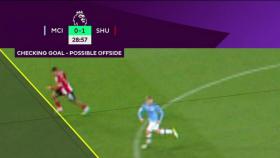 El fuera de juego que anuló el gol del Sheffield United al Manchester City