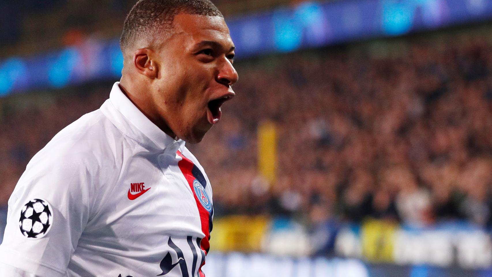 Kylian Mbappé, en un partido del PSG