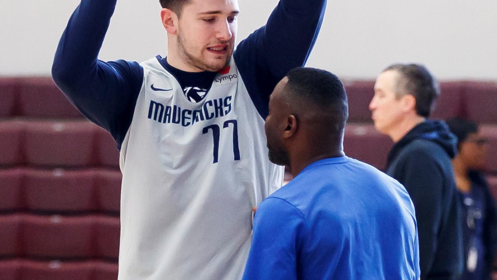 Luka Doncic, durante un entrenamiento