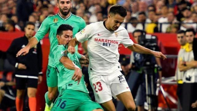 Sergio Reguilón, contra el Real Madrid