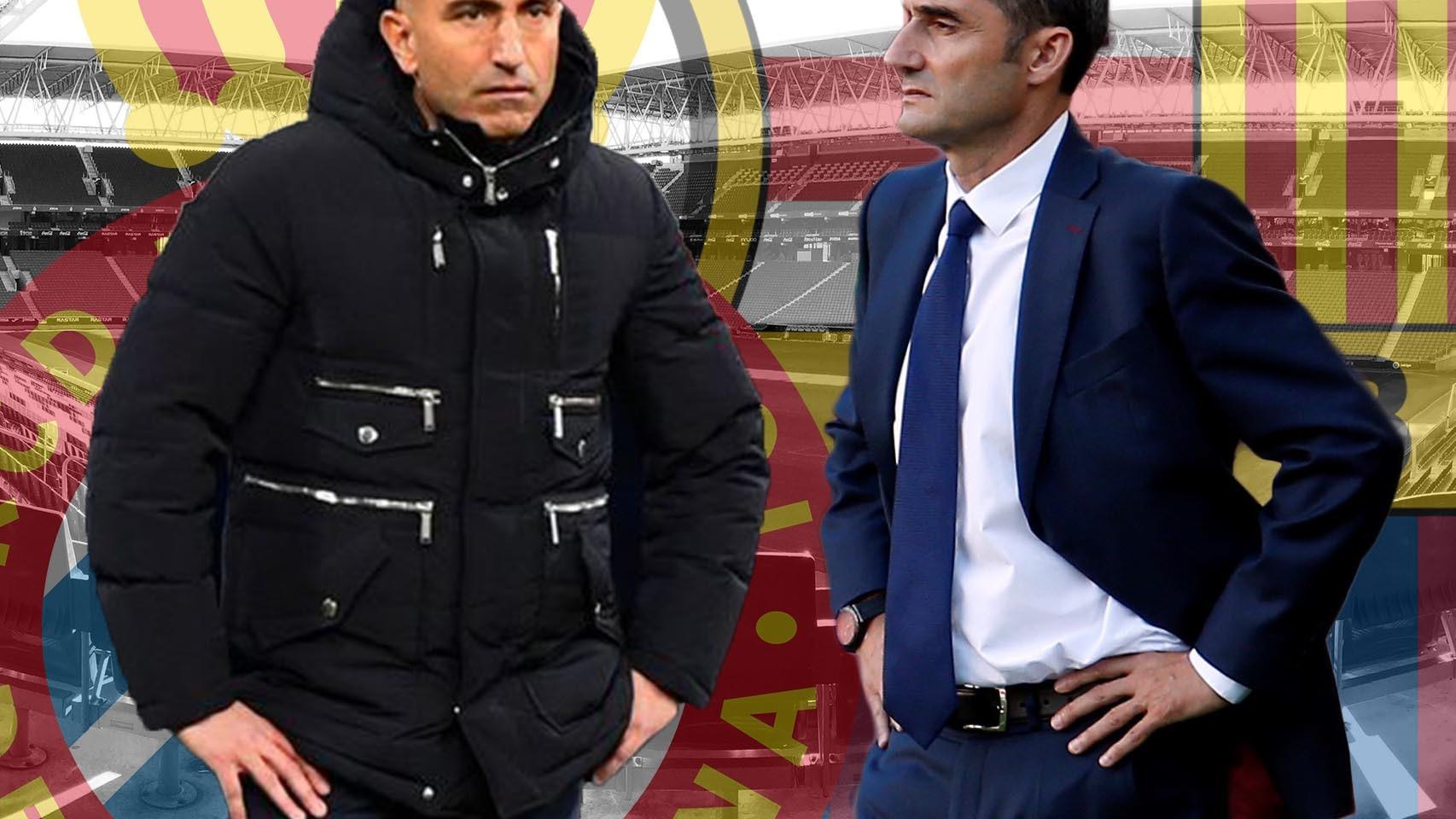 Abelardo Fernández y Ernesto Valverde