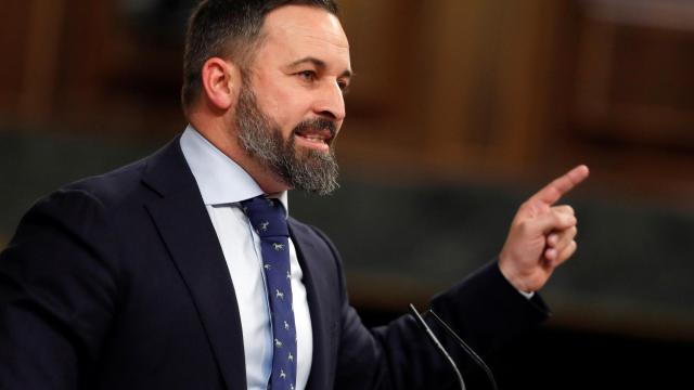 Abascal durante su intervención en el Congreso.