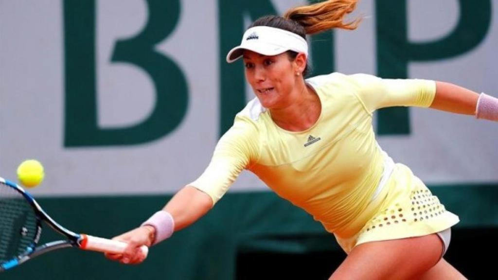 Garbiñe Muguruza en un encuentro